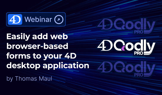 7月の4D Webinar: 4D Qodly Pro